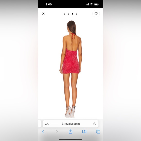 Super down red sparkly dress size L - Picture 2 of 4